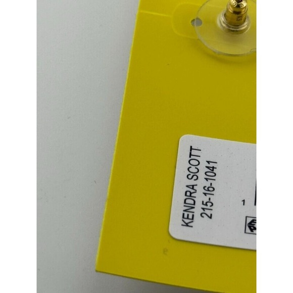 Kendra Scott Serena Linear Dangle Earrings Abalone Shell Gold Tone - Picture 9 of 11